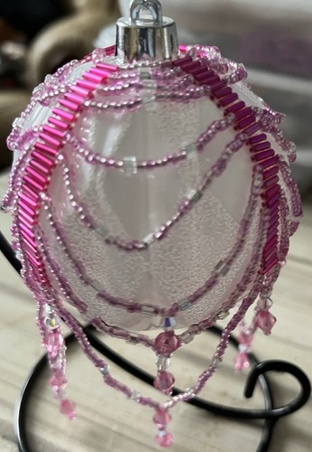 Christmas beaded bauble cover