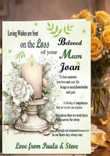 Personalised Bereavement card