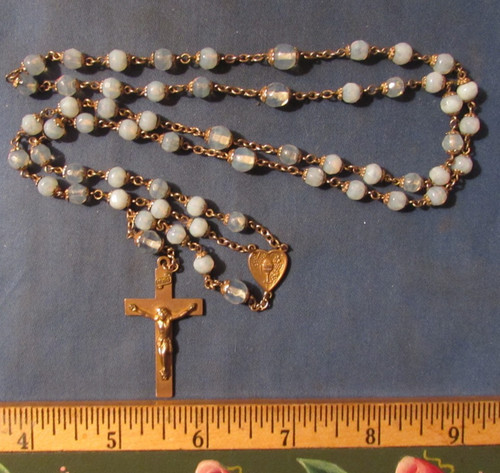 Vintage religious rosary gold - religious,