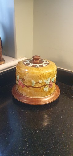 Antique majolica cheese - antique,