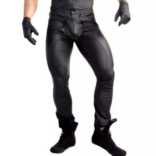 Mens faux leather motorcycle - faux,
