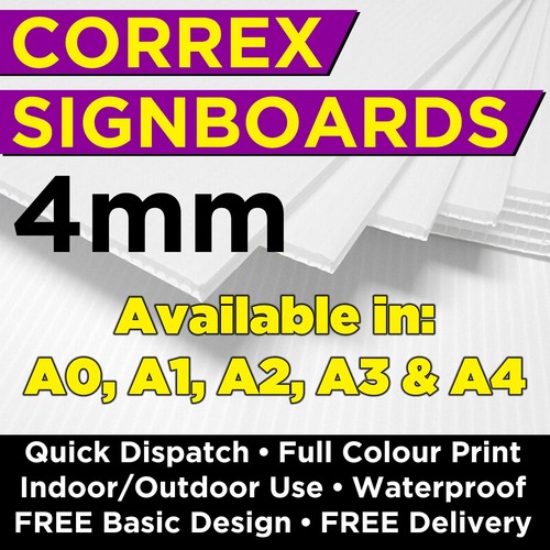 Correx sign board 4mm custom - correx,