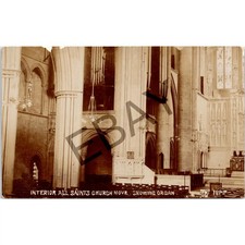 Interior All Saints Church Hove Sussex Showing Organ Vintage Postcard Unused