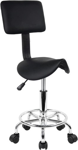 Saddle stool with - saddle, pu