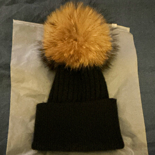 Black cable knit hat with - cable,