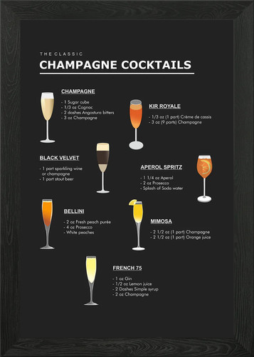 Classic cocktail framed wall - framed,