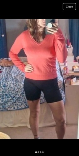 Zara coral jumper small - coral,