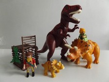 Playmobil Dinosaur Dino T-Rex Tyrannosaurus Rex Triceratops & Baby + Figures