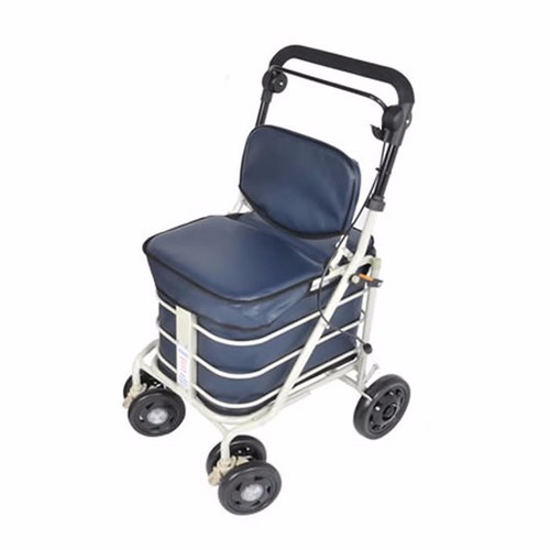 Shopping trolley with seat - seat, and