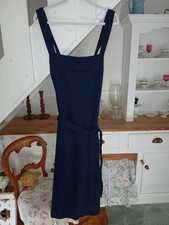Lovely Seasalt Navy Needlecord Pinafore Dress Size 18. Vgc