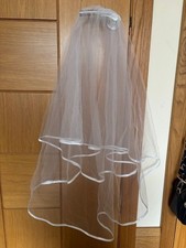 Wedding Bride Veil White Comb