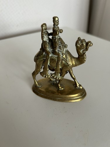 Vintage brass camel 2 riders - camel,