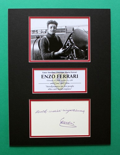 Enzo ferrari autograph replica - enzo,