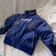 V RARE Yamaha Blue Technical Paddock Official Jacket Kid 92 R  Coat Racing Coat