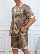 Mens Silk Satin Pajama Set