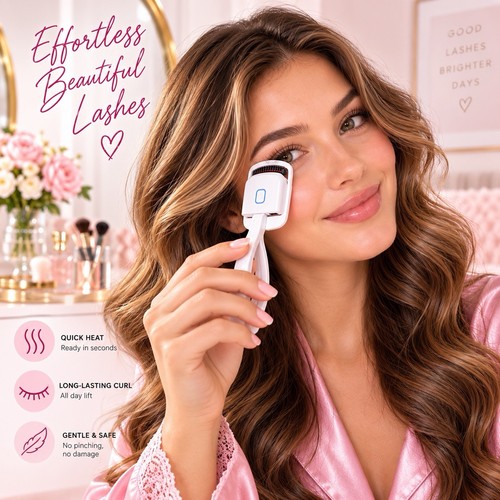 Heated eyelash curler electric - heated,