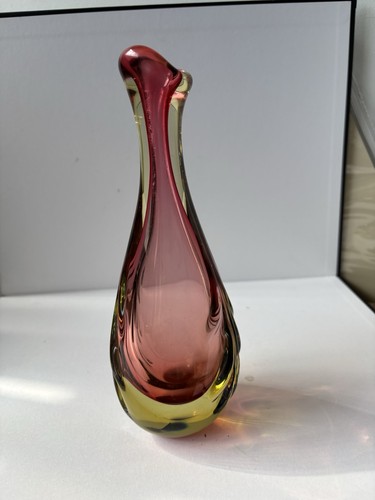 Vintage murano red yellow - vintage,