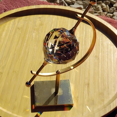Crystal globe brass - crystal,