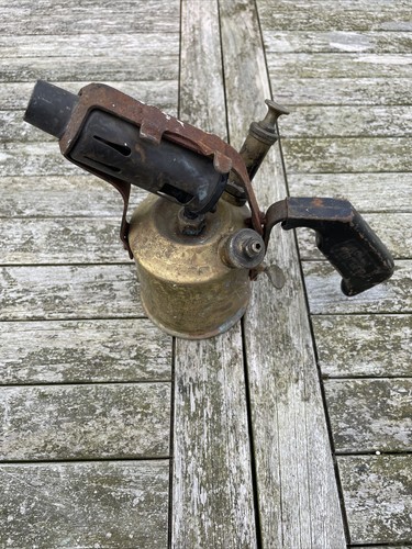 Vintage brass blow torch - brass,