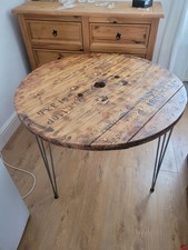 Cable Drum Table Varnished