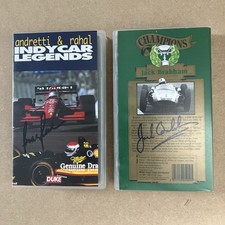 2 x Hand Signed VHS - F1 champions JACK BRABHAM & Indy car legends BOBBY RAHAL 