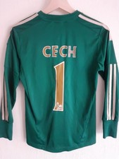 Chelsea FC Goalkeeper Football Jersey 2012/2013 Green Long Sleeve Petr Chech No.