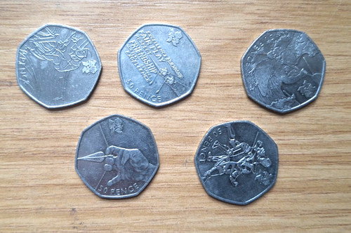 Olympic mix coins 2011 - 50p,