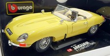Burago 1/18 Scale Diecast 3026 - Jaguar E-Type Cabriolet 1961 - Yellow