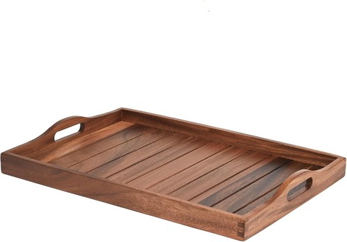 Large acacia wooden serving - acacia,