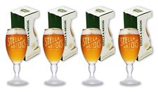Stella Artois Unfiltered Glass x 4 -Frosted Beer Glass Half Pint Brand New Boxed