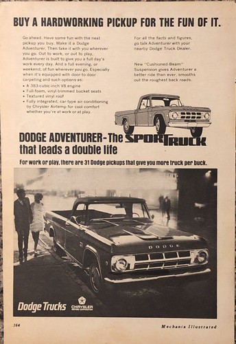Print 1969 dodge - ad, adventurer