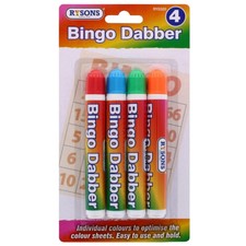 New 4-8pk Large Bingo Dabbers Multi Coloured Dabber Dot Pens Non Grip Child Safe