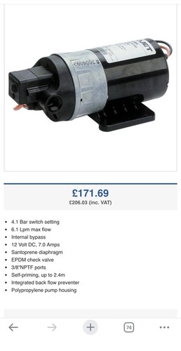 Flojet high pressure pump