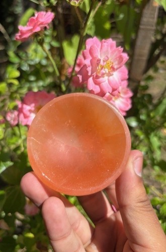 Natural red selenite crystal - selenite,