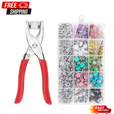 Poppers Fasteners, 200 Set Press Studs Snap Fasteners Kit with Fastener Pliers