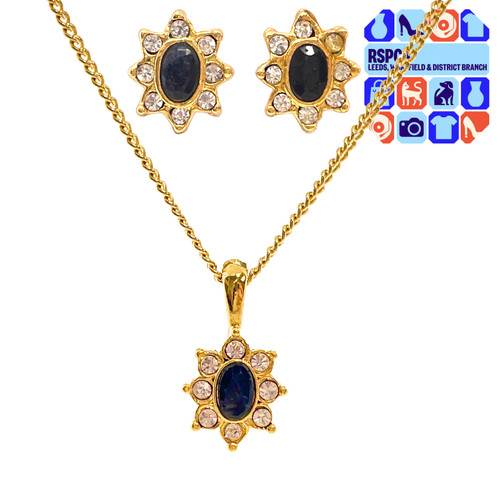 Sapphire 24k gold plated - sapphire,