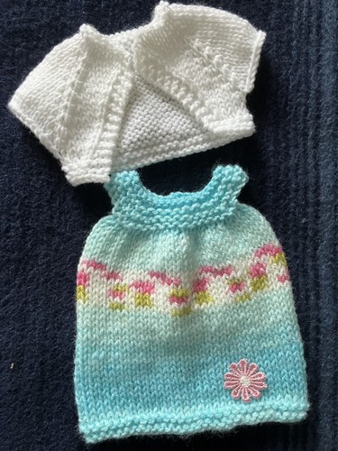 Hand knitted dolls clothes - dolls,