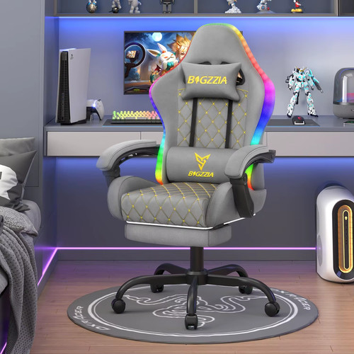 Rgb gaming chair reclining - chair,