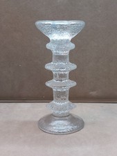 Littala Festivo Candlestick 18.5cm 5 Ring by Timo Sarpaneva 1966/67 Finnish Ice