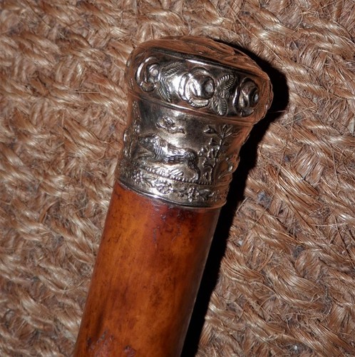 Antique hunting walking stick - hunting,