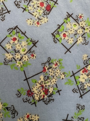 French cotton fabric blue - cotton,