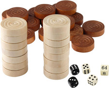 Thread Wooden Checkers Pieces