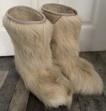 Saba Tognola Fur Boots Vintage Size 43 Eskimo Boots Clothing Women’s Retro