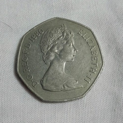 50p fifty pence coin large - fifty,