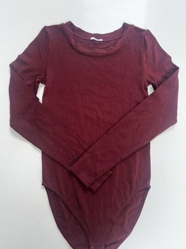 Wolford burgandy bodysuit long
