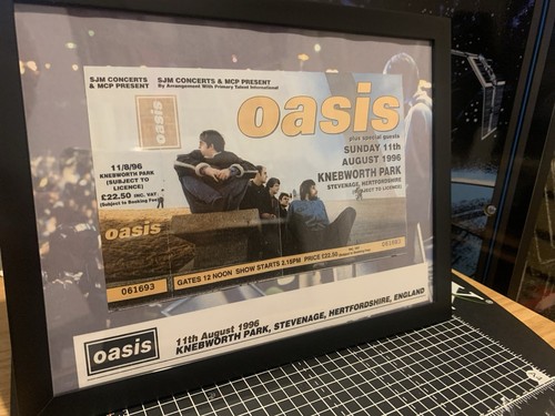 Framed oasis replica ticket - framed,