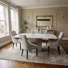 Roma 180cm white marble dining - roma,