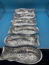 Vintage Metal Strapped Together Fish Moulds For Jelly Puddings Etc