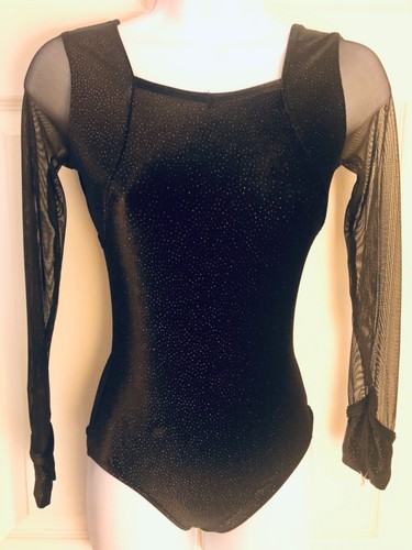 Ladies small black glitter - black,