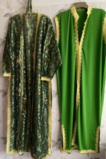 Shiny Green Moroccan Wedding Occassion Longline Dress & Gown Approx. UK10-12